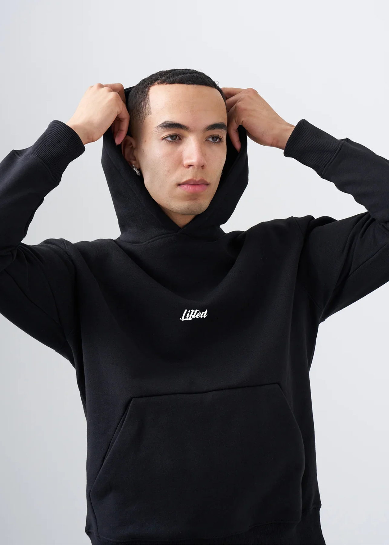 14 OZ Black Heavyweight Fleece Sweatsuit