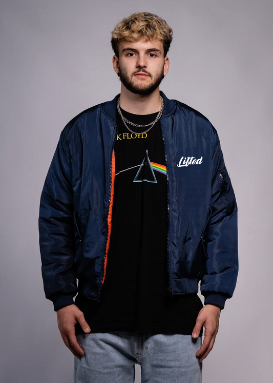 Navy Blue Bomber Jacket