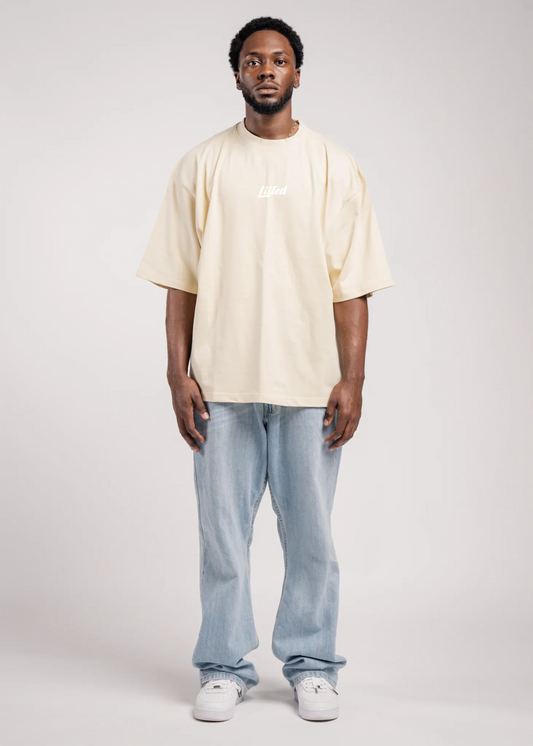 Ivory heavyweight Oversized Lifted Tshirt