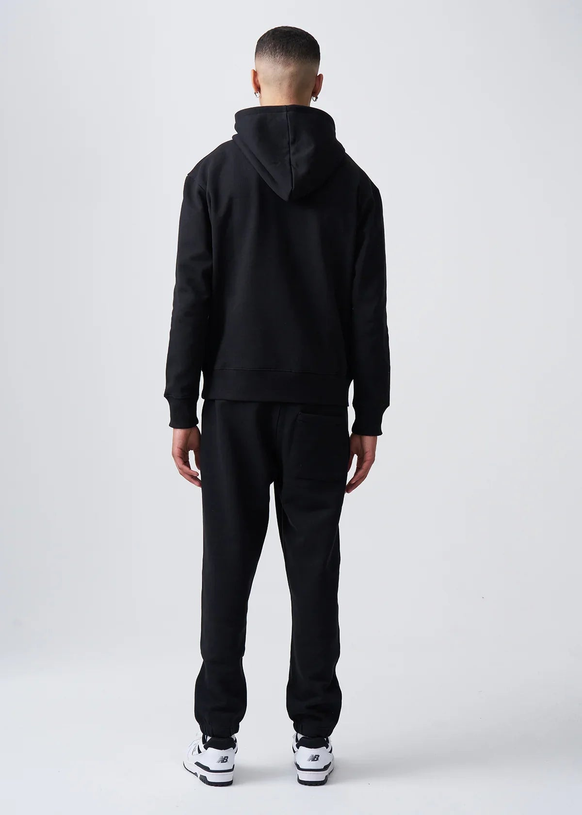 14 OZ Black Heavyweight Fleece Sweatsuit