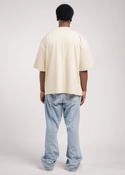 Ivory heavyweight Oversized Lifted Tshirt